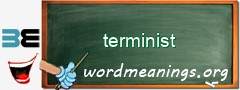 WordMeaning blackboard for terminist